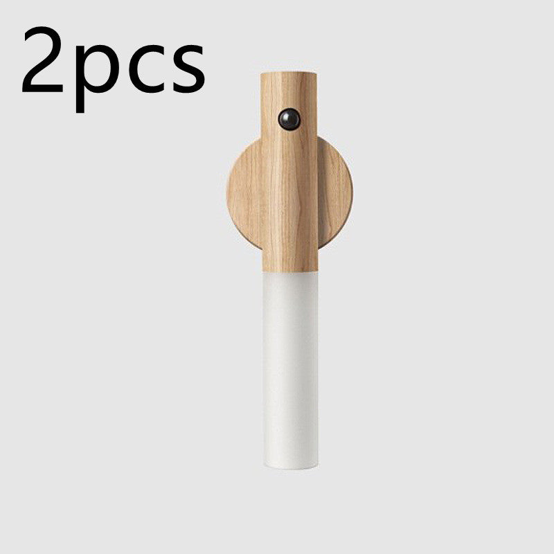 Auto LED USB Magnetic Wood Wireless