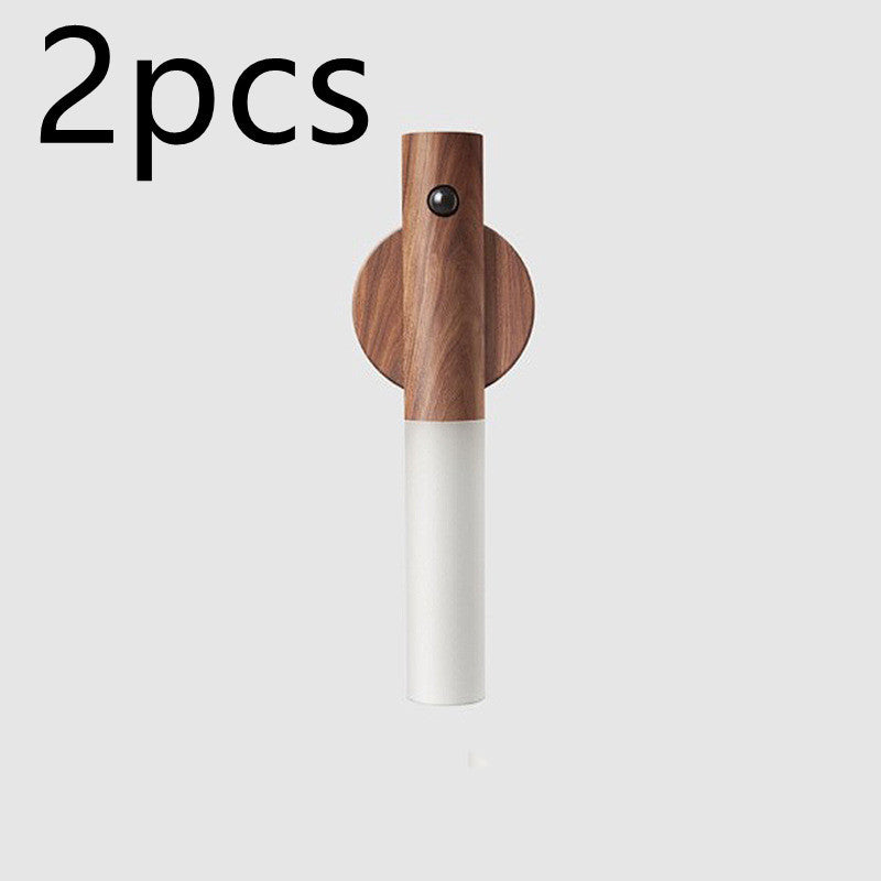 Auto LED USB Magnetic Wood Wireless