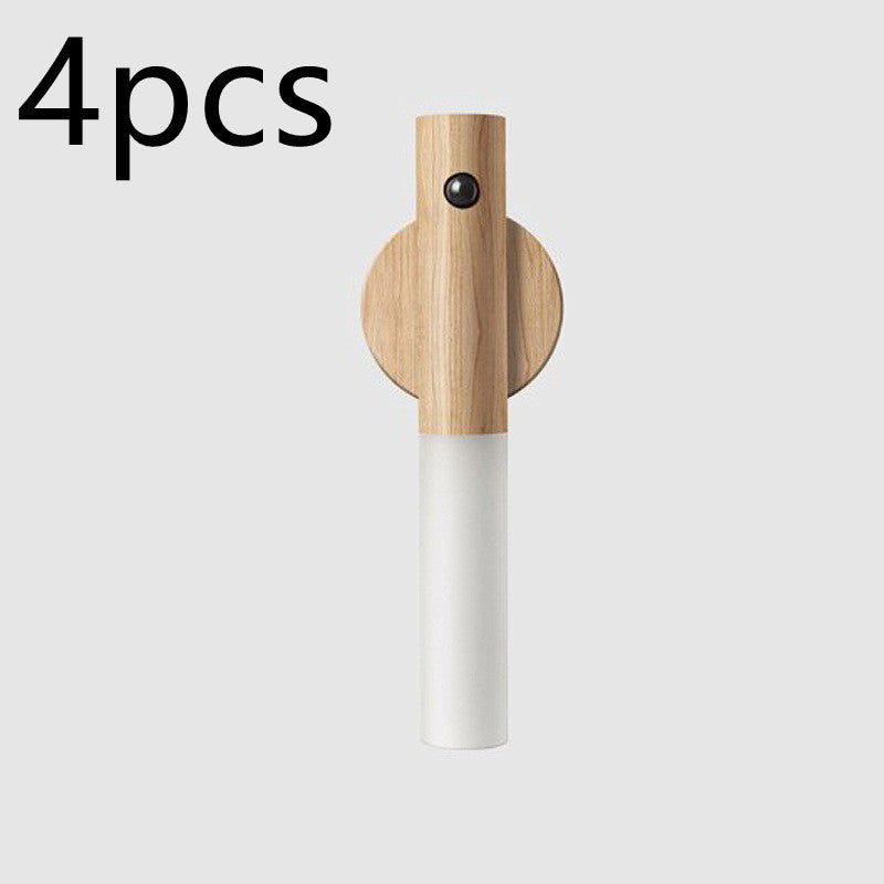 Auto LED USB Magnetic Wood Wireless